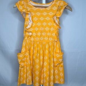 Cat & Jack Yellow Geometric Kids Dress